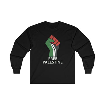 Free Palestine black long sleeve T-shirt black